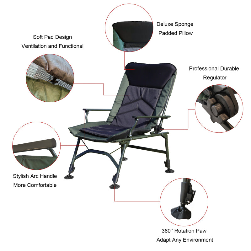 Camping-Folding Recliner-Adjustable Backrest