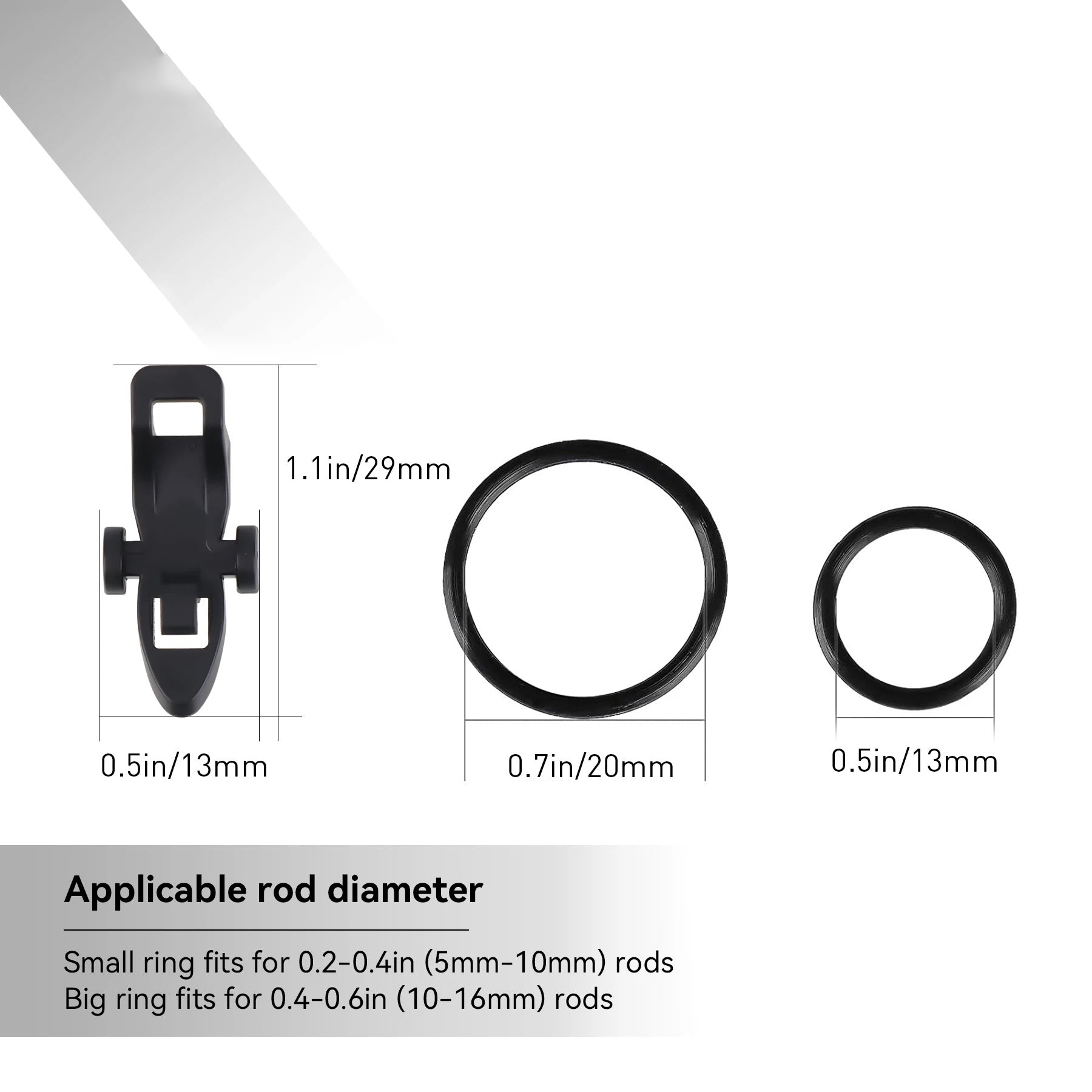 20pcs Fish Hook Holder Keeper With 40pcs Rubber Rings