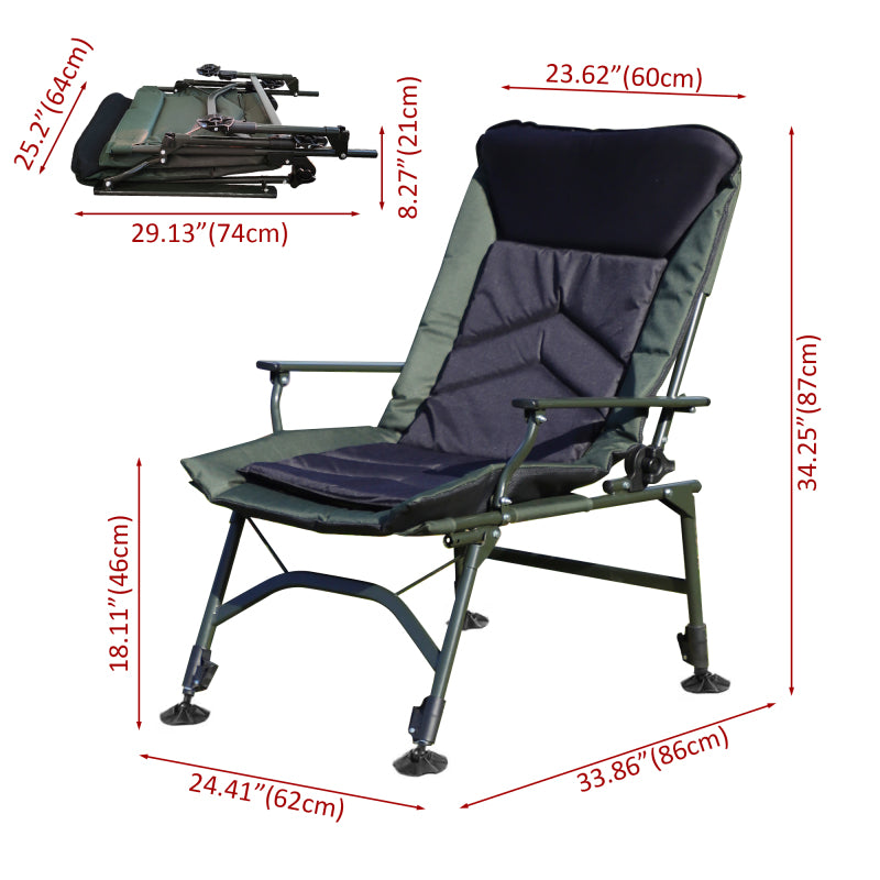 Camping-Folding Recliner-Adjustable Backrest