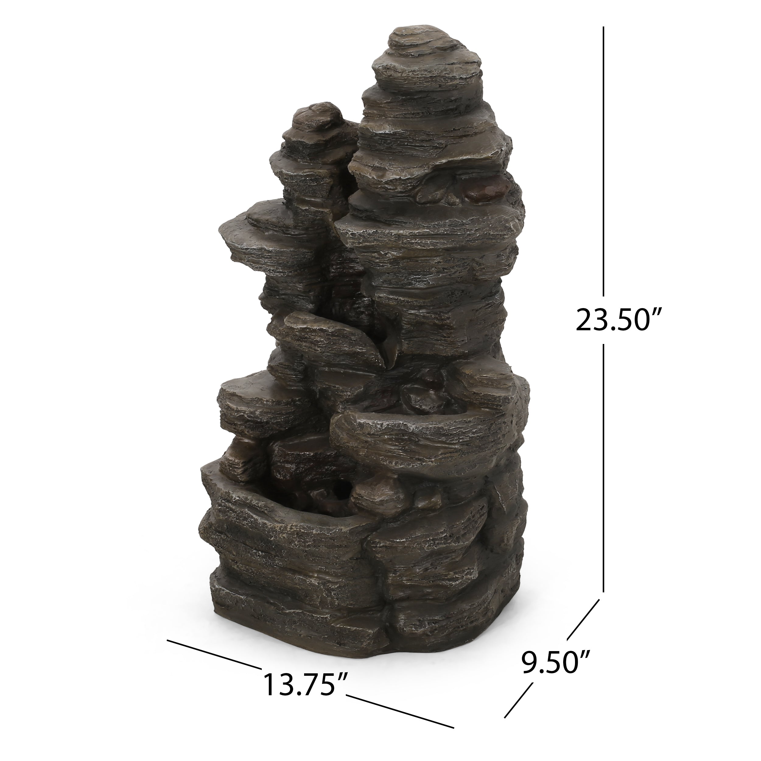 23.5” H 4-Story Outdoor Fountain